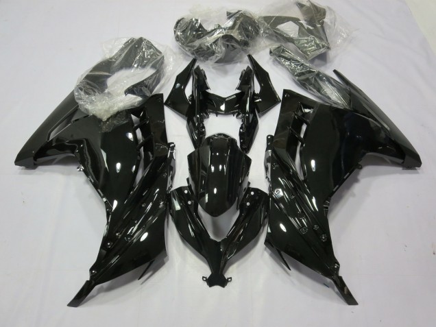 Schwarz Glanz 13-18 Kawasaki Ninja 300 Verkleidung Schwarz Glanz 13-18 Kawasaki Ninja 300 Verkleidung