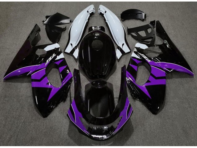 Schwarz Glanz Lila & Weiß 98-07 Yamaha YZF600 Verkleidung Schwarz Glanz Lila & Weiß 98-07 Yamaha YZF600 Verkleidung