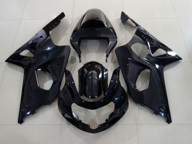 Schwarz Glänzend 00-02 Suzuki GSXR 1000 Verkleidung