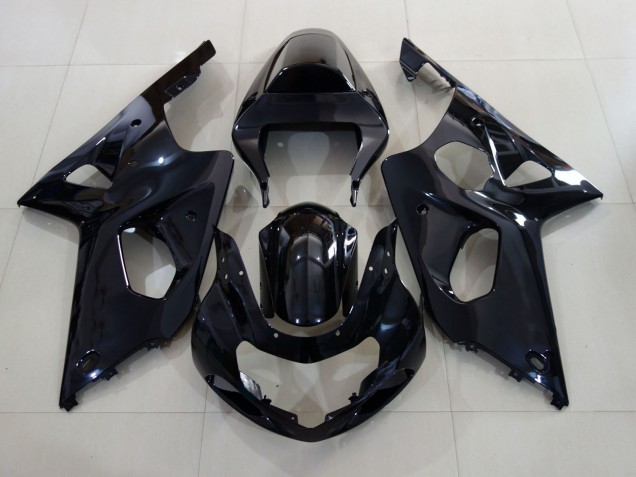 Schwarz Glänzend 00-02 Suzuki GSXR 1000 Verkleidung Schwarz Glänzend 00-02 Suzuki GSXR 1000 Verkleidung