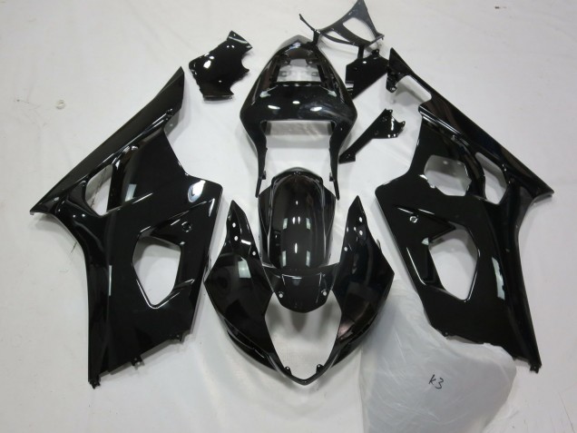 Schwarz Glänzend 03-04 Suzuki GSXR 1000 Verkleidung Schwarz Glänzend 03-04 Suzuki GSXR 1000 Verkleidung