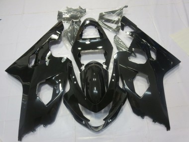 Schwarz Glänzend 04-05 Suzuki GSXR 600-750 Verkleidung