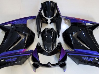 Schwarz Glänzend & Blau 08-12 Kawasaki Ninja 250 Verkleidung