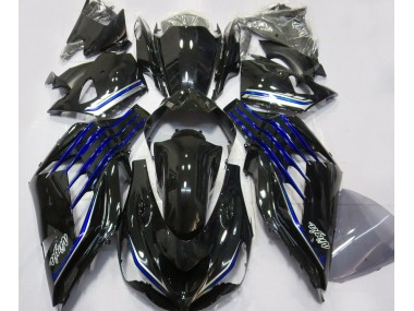 Schwarz Glänzend & Blau 12-21 Kawasaki ZX14R Verkleidung