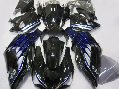 Schwarz Glänzend & Blau 12-21 Kawasaki ZX14R Verkleidung