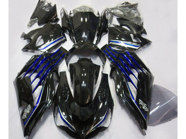 Schwarz Glänzend & Blau 12-21 Kawasaki ZX14R Verkleidung Schwarz Glänzend & Blau 12-21 Kawasaki ZX14R Verkleidung