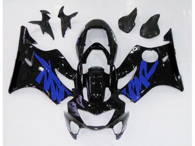 Schwarz Glänzend & Blau 99-00 Honda CBR600 F4 Verkleidung Schwarz Glänzend & Blau 99-00 Honda CBR600 F4 Verkleidung