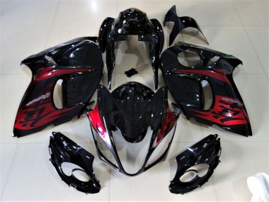 Schwarz Glänzend & Bonbonrot 08-20 Suzuki GSXR 1300 Verkleidung