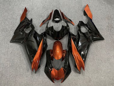 Schwarz Glänzend & Gebranntes Orange 17-21 Yamaha R6 Verkleidung