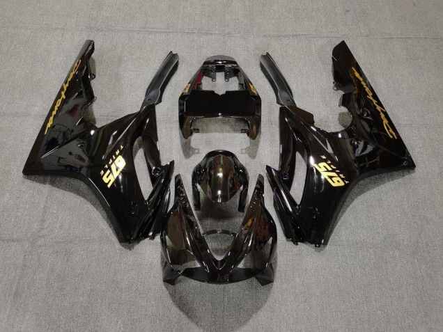 Schwarz Glänzend & Gold 06-08 Triumph Daytona 675 Verkleidung Schwarz Glänzend & Gold 06-08 Triumph Daytona 675 Verkleidung