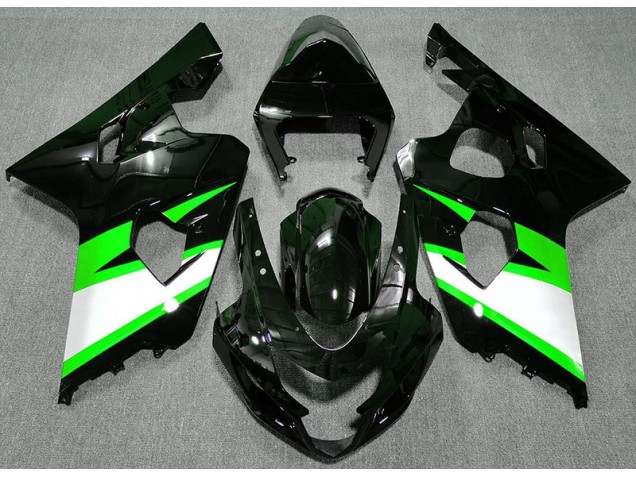 Schwarz Glänzend & Grün 04-05 Suzuki GSXR 600-750 Verkleidung Schwarz Glänzend & Grün 04-05 Suzuki GSXR 600-750 Verkleidung