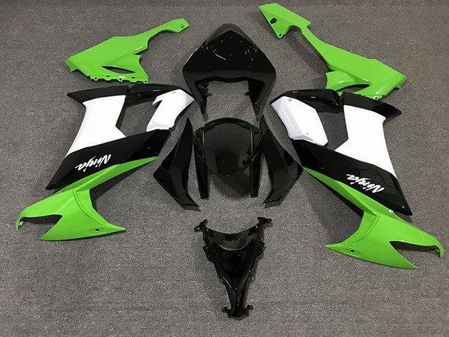 Schwarz Glänzend & Grün 08-10 Kawasaki ZX10R Verkleidung Schwarz Glänzend & Grün 08-10 Kawasaki ZX10R Verkleidung