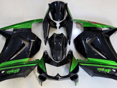 Schwarz Glänzend & Grün 08-12 Kawasaki Ninja 250 Verkleidung