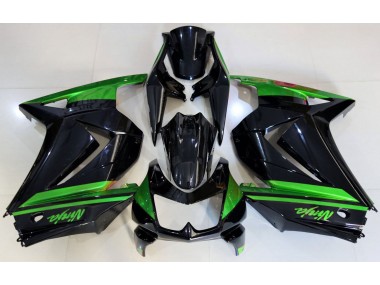 Schwarz Glänzend & Grün 08-12 Kawasaki Ninja 250 Verkleidung
