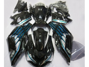 Schwarz Glänzend & Hellblau 12-21 Kawasaki ZX14R Verkleidung
