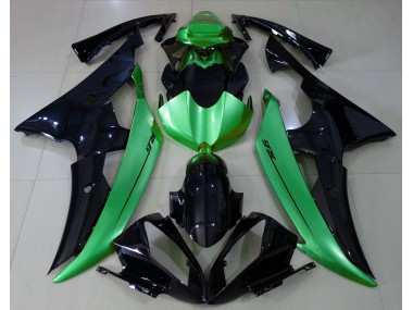 Schwarz Glänzend & Hellgrün 08-16 Yamaha R6 Verkleidung