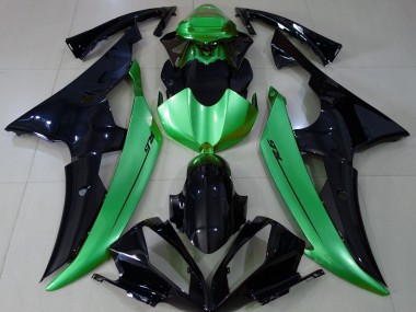 Schwarz Glänzend & Hellgrün 08-16 Yamaha R6 Verkleidung