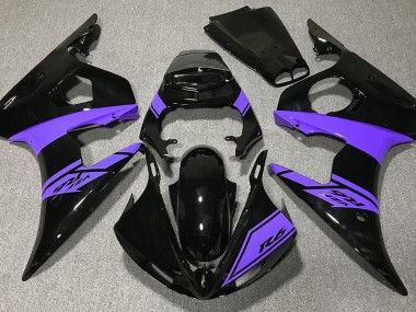 Schwarz Glänzend & Lila 03-04 Yamaha R6 Verkleidung