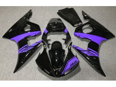 Schwarz Glänzend & Lila 03-04 Yamaha R6 Verkleidung
