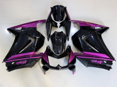 Schwarz Glänzend & Lila 08-12 Kawasaki Ninja 250 Verkleidung