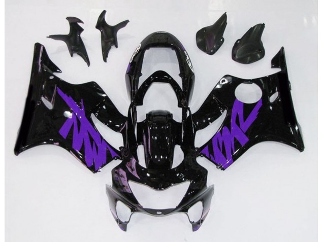Schwarz Glänzend & Lila 99-00 Honda CBR600 F4 Verkleidung Schwarz Glänzend & Lila 99-00 Honda CBR600 F4 Verkleidung