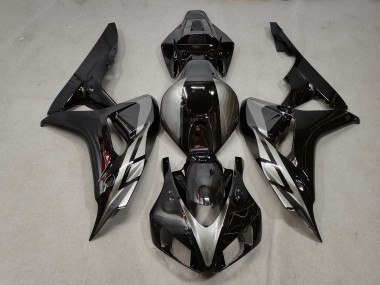 Schwarz Glänzend Mit Grau 06-07 Honda CBR1000RR Verkleidung