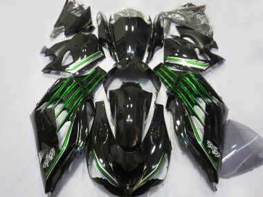 Schwarz Glänzend Mit Grün 12-21 Kawasaki ZX14R Verkleidung