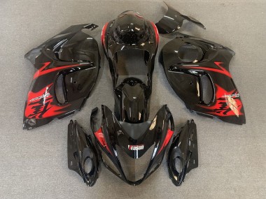 Schwarz Glänzend Mit Roten Logos 08-20 Suzuki GSXR 1300 Verkleidung