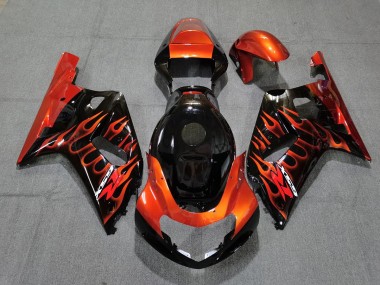 Schwarz Glänzend & Orange 01-03 Suzuki GSXR 600-750 Verkleidung
