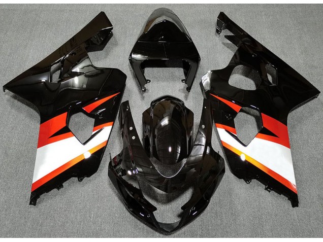 Schwarz Glänzend & Orange 04-05 Suzuki GSXR 600-750 Verkleidung