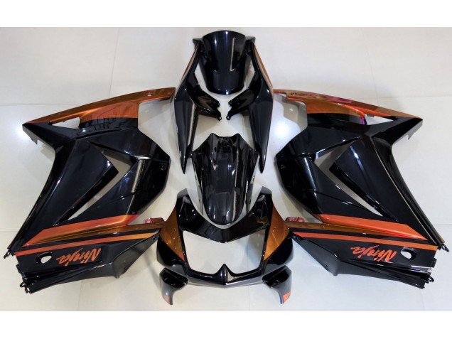 Schwarz Glänzend & Orange 08-12 Kawasaki Ninja 250 Verkleidung Schwarz Glänzend & Orange 08-12 Kawasaki Ninja 250 Verkleidung