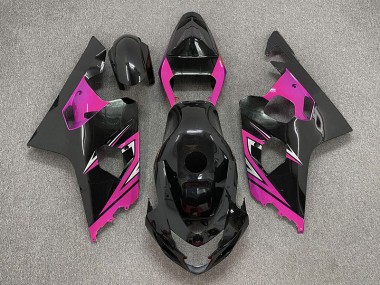 Schwarz Glänzend & Pink 04-05 Suzuki GSXR 600-750 Verkleidung