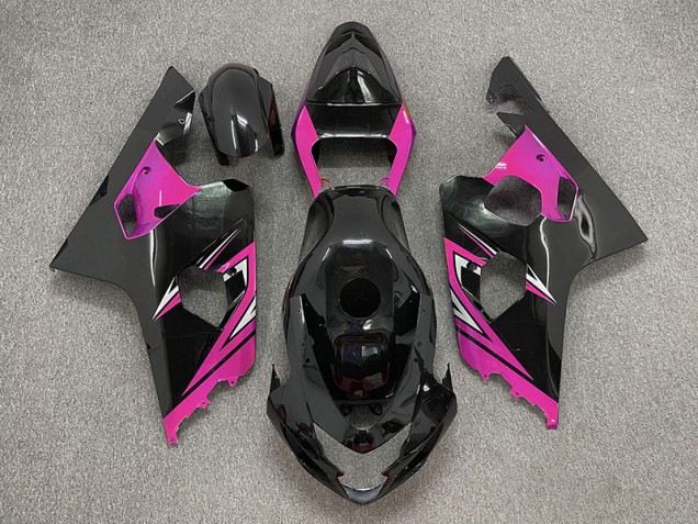 Schwarz Glänzend & Pink 04-05 Suzuki GSXR 600-750 Verkleidung