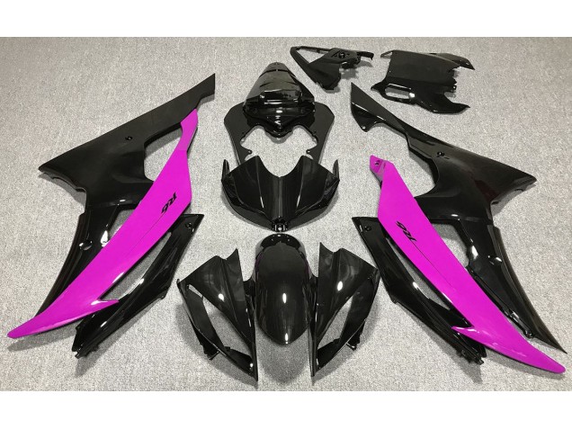 Schwarz Glänzend & Pink 08-16 Yamaha R6 Verkleidung Schwarz Glänzend & Pink 08-16 Yamaha R6 Verkleidung