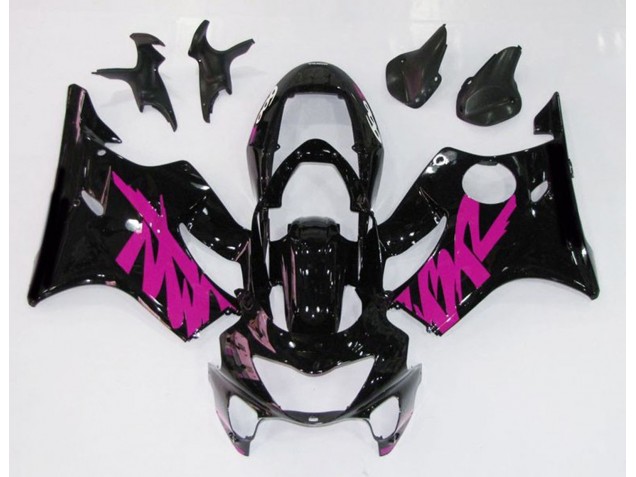 Schwarz Glänzend & Pink 99-00 Honda CBR600 F4 Verkleidung Schwarz Glänzend & Pink 99-00 Honda CBR600 F4 Verkleidung