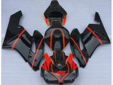 Schwarz Glänzend & Rot 04-05 Honda CBR1000RR Verkleidung