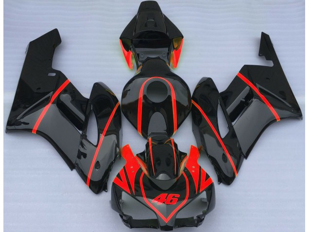 Schwarz Glänzend & Rot 04-05 Honda CBR1000RR Verkleidung Schwarz Glänzend & Rot 04-05 Honda CBR1000RR Verkleidung
