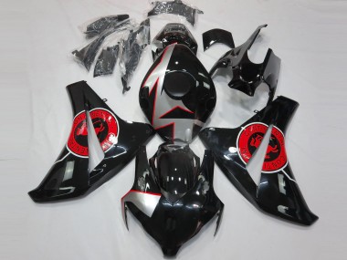Schwarz Glänzend & Rot 08-11 Honda CBR1000RR Verkleidung
