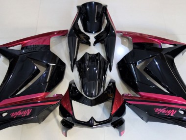 Schwarz Glänzend & Rot 08-12 Kawasaki Ninja 250 Verkleidung