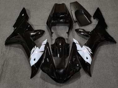 Schwarz Glänzend Weiß & Silber 02-03 Yamaha R1 Verkleidung