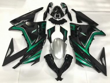 Schwarz Glänzend & Smaragdgrün 13-18 Kawasaki Ninja 300 Verkleidung