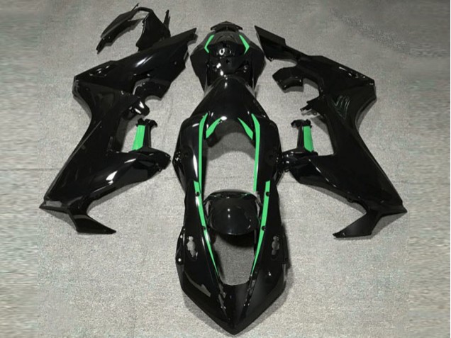 Schwarz Glänzend & Waldgrünes Futter 17-23 Honda CBR1000RR Verkleidung Schwarz Glänzend & Waldgrünes Futter 17-23 Honda CBR1000RR Verkleidung