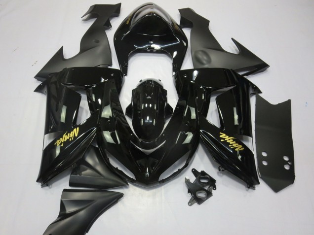 Schwarz & Gold 06-07 Kawasaki ZX10R Verkleidung Schwarz & Gold 06-07 Kawasaki ZX10R Verkleidung