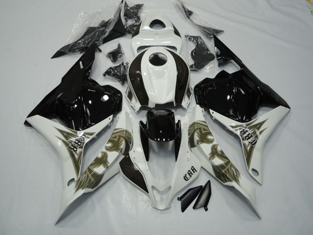 Schwarz Gold & Weiß 09-12 Honda CBR600RR Verkleidung Schwarz Gold & Weiß 09-12 Honda CBR600RR Verkleidung