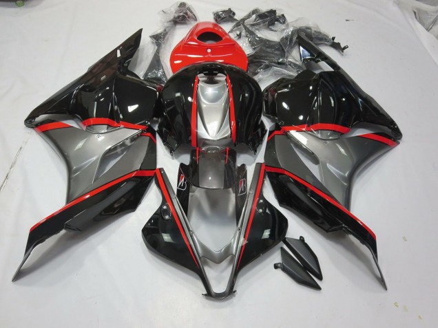 Schwarz & Grau Rot Pin 09-12 Honda CBR600RR Verkleidung Schwarz & Grau Rot Pin 09-12 Honda CBR600RR Verkleidung