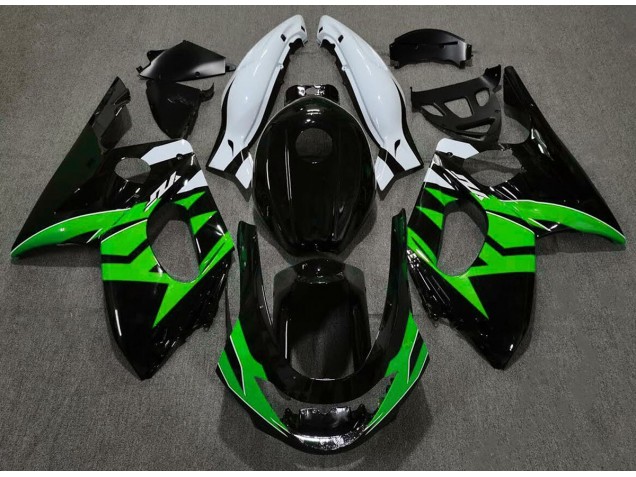 Schwarz-Grün Glänzend & Glänzend Weiß 98-07 Yamaha YZF600 Verkleidung Schwarz-Grün Glänzend & Glänzend Weiß 98-07 Yamaha YZF600 Verkleidung
