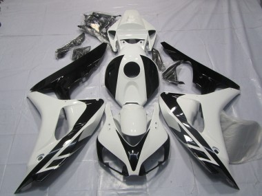 Schwarz & Weiß OEM Stil Keine Aufkleber 06-07 Honda CBR1000RR Verkleidung