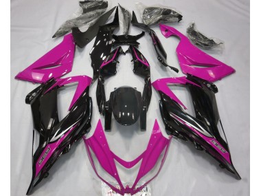 Schwarz & Pink 13-18 Kawasaki ZX6R Verkleidung