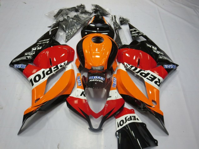 Schwarz Repsol 09-12 Honda CBR600RR Verkleidung Schwarz Repsol 09-12 Honda CBR600RR Verkleidung
