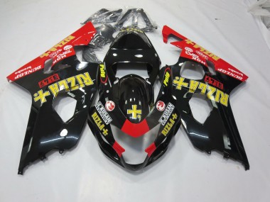 Schwarz Rizla 04-05 Suzuki GSXR 600-750 Verkleidung